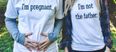 This couple ROCKED the T-shirt baby announcement