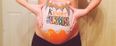 ‘Our little kinder surprise’: Pregnant star shares fun images of her bump