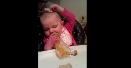 WATCH: this little baba enjoying an unorthodox head massage