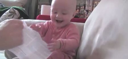 Video golden oldie: This baby laughing hysterically at ripping paper still gets us