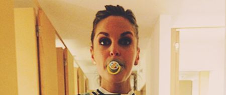 Funny mummy: Amy Huberman proves she’s no dummy in spring’s hottest trend