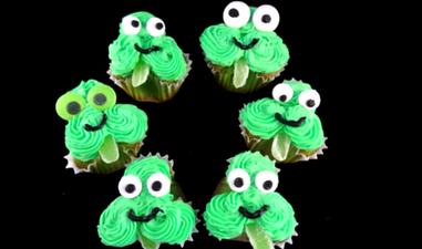 Get your St Patrick’s Day bake on with these shamrock cupcakes