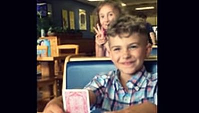 WATCH: Daddy and daughter baffle big brother with brilliant card trick