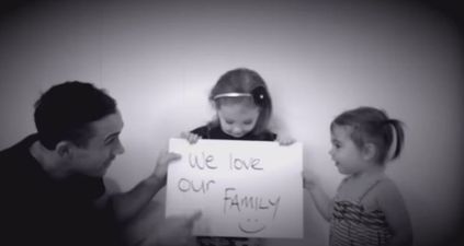 This dad got his daughters to help him propose to their mum in the cutest video