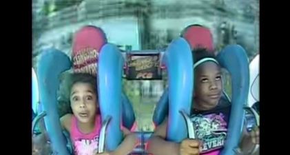 VIDEO: 2 young girls ride the Slingshot and their reaction is HILARIOUS