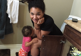 This candid photo of a mum and her baby sparks debate