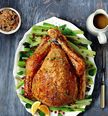 SUNDAY LUNCH: Turkey with orange, pomegranate, almond stuffing and orange glaze