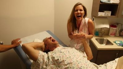Dad experiences labour pain in hilarious video