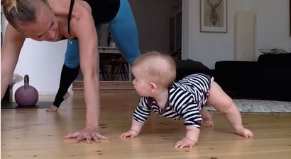 WATCH: 8-month-old gives mum a good workout (we kid you not)
