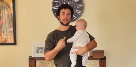 Dad demonstrates 17 ways to hold a baby in a funny video