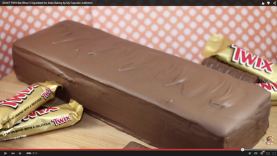 Behold the 3 ingredient GIANT Twix bar