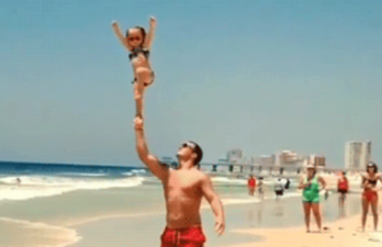 WATCH: Man juggles child and frankly we’re TERRIFIED
