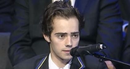 Teenager delivers emotional speech at school prize giving after being told he has just weeks to live