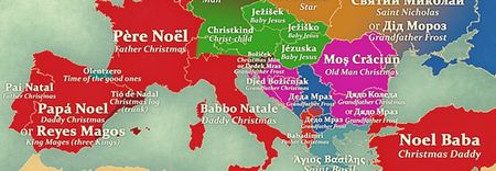 Santa who? Map reveals the many names for Mr Claus