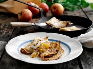 Prepare To Flip Out For These Delicious Apple Compote And Lemon Cream Pancakes