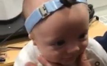 Video Captures Moment 9-Week-Old Baby Hears His Parents For The First Time