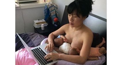 Artist Posts Tandem Breastfeeding Pic To Prove Children Don’t Hold You Back