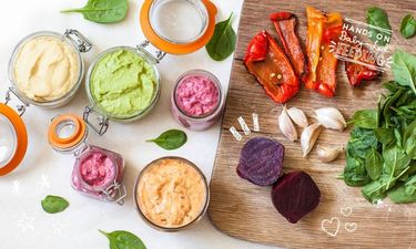 Easy-to-make hummus for babies and kids – four different ways