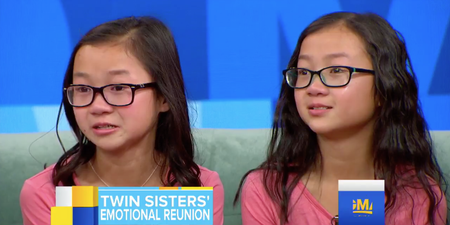 Identical Twin Sisters Meet For The First Time After Having Been Adopted By Different Families