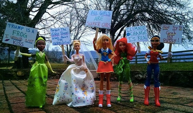 The Women’s March Featuring Wonderwoman, Supergirl And Cinderella That’s Gone Viral