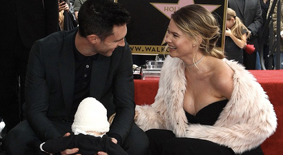 Adam Levine got himself a star on the Walk of Fame – but had to share the spotlight with someone FAR cuter