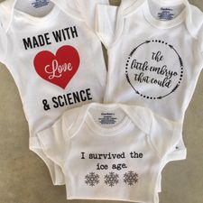 This mum designs adorable onesies just for babies born through IVF