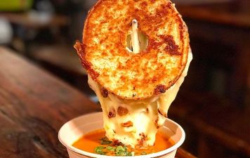 Oh. Dear. God. Could this grilled cheese doughnut be the greatest hangover cure ever?