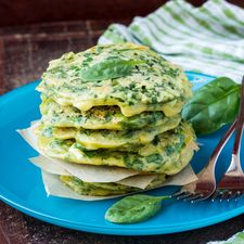 Spinach pancakes for St.Patrick’s Day? Any excuse to get in those greens…