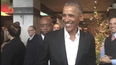 The Obamas lunch with Bono in NYC and get a standing ovation – we have the video