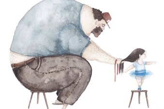 These drawings capture perfectly the beauty of the daddy-daughter bond