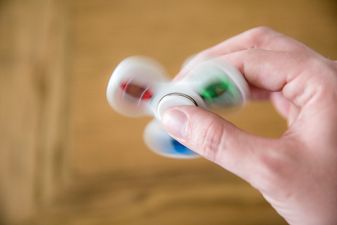 We’ve hit peak fidget spinner and this boy proves it