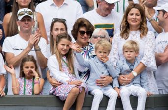 Mirka Federer brings all four kids to Wimbledon… AND she wears white