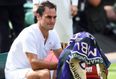 A true champion: Roger Federer breaks down when he spots his children