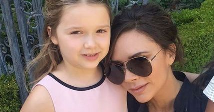 Harper Beckham playing with a set of Spice Girl dolls is just the cutest