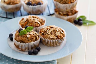 These banana cinnamon muffins are PERFECT for a morning snack