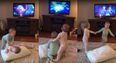 Cuteness overload as twins act out scene from Frozen