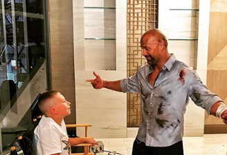 The Rock meets boy who saved younger brother’s life by watching his movie