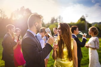 This Irish/American couple had a translation guide for their wedding guests