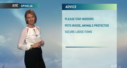 RTÉ Meteorologist Joanna Donnelly got the cutest letter following Ophelia