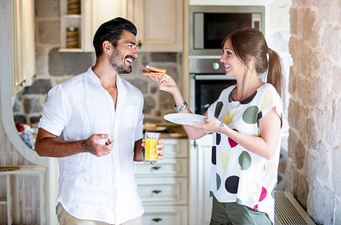 Thieving food from a partner might actually be a VERY good sign