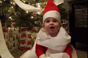 Toddler becomes the Elf on the Shelf for an incredible reason