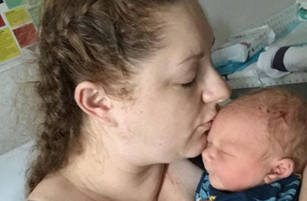 Mum’s powerful nude photo shows reality of being postpartum and pregnant