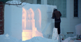 Dad carves magical Hogwarts-themed playground out of ice for his daughters