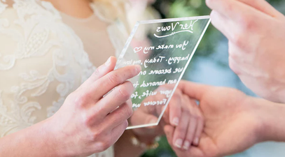 Acrylic wedding decorations are very in now and they are stunning