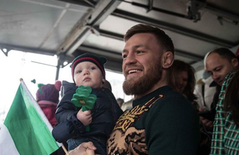 Conor McGregor’s playing the perfect family man in his latest pic