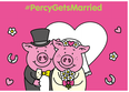 Percy Pig and Penny Pig are officially getting married tomorrow