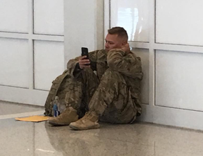 This solider watching the birth of his child on FaceTime is tear-inducing