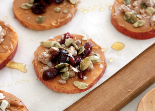 Guilt-free treat: Try these peanut butter apples slices when you’re craving a cookie