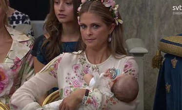 Princess of Sweden left mortified as her daughter rolls on the floor at christening