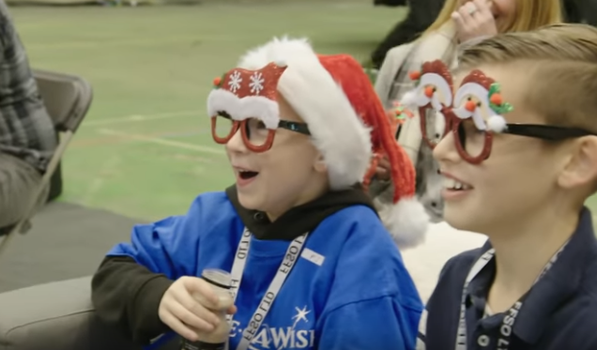 Kildare boy gets a special visit from The Rock and look at his little face